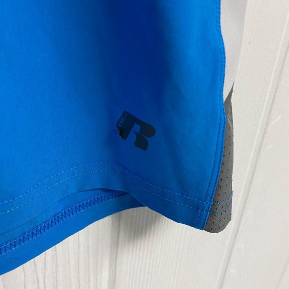 Russell Men's Light Blue Pull String Elastic Waist Training Fit Shorts Size L - Picture 10 of 11